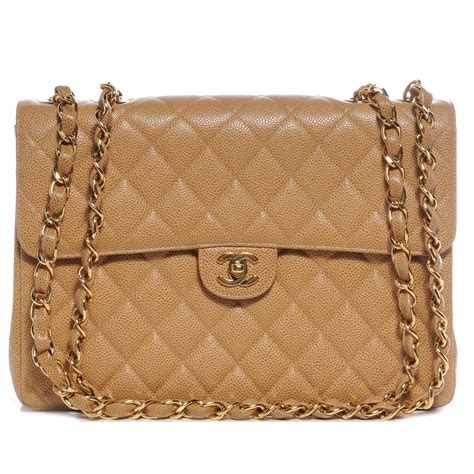 chanel jumbo flap beige|Chanel jumbo single flap.